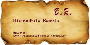 Bienenfeld Romola névjegykártya